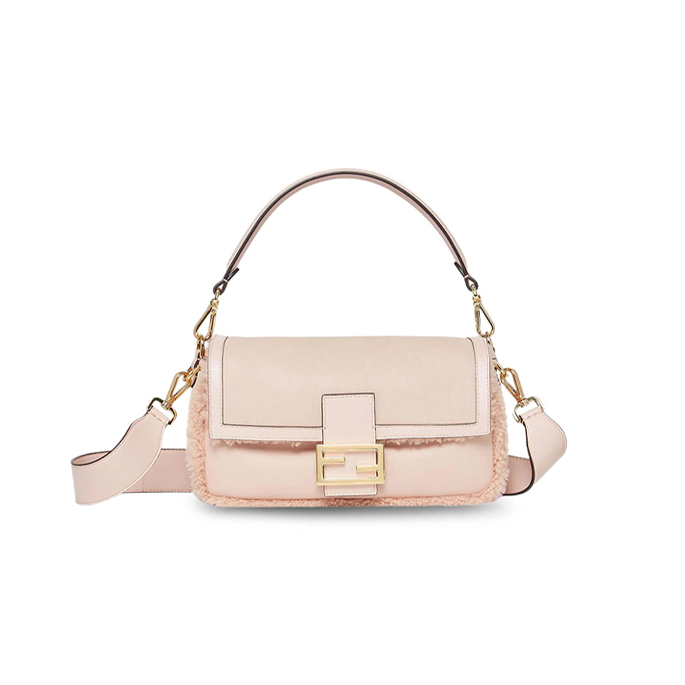 F**di lambskin shearling baguette soap 8br600almrf136t (28*14*8cm)